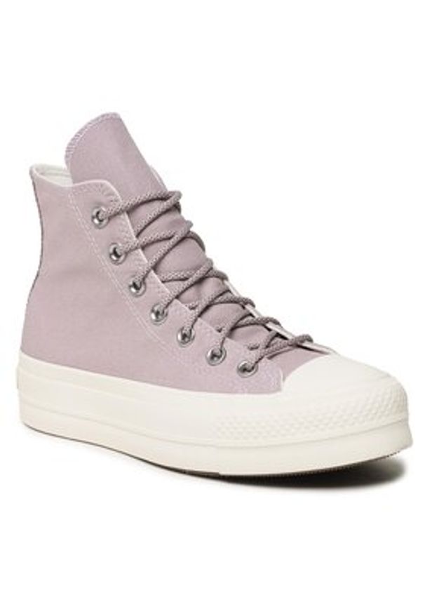 Converse Trampki Chuck Taylor All Star Lift Platform Canvas A05014C Fioletowy. Kolor: fioletowy. Materiał: materiał. Obcas: na platformie