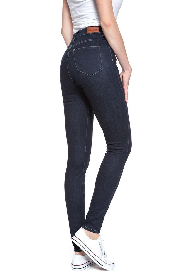 Wrangler - WRANGLER HIGH RISE SKINNY RINSEWASH W27HLU023 112128102. Stan: podwyższony