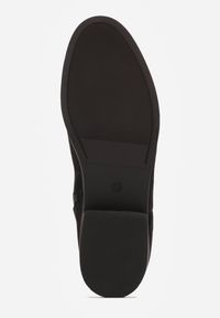 Renee - Czarne Ażurowe Botki z Geometryczną Ozdobą Naeraste. Okazja: na co dzień. Kolor: czarny. Materiał: jeans. Wzór: geometria, ażurowy, aplikacja. Styl: casual #4