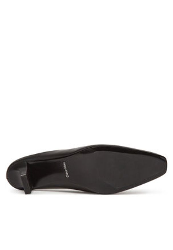 Calvin Klein Klapki Heel Mule Pump 50 - Lth HW0HW02332 Czarny. Kolor: czarny. Materiał: skóra