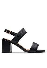 Clarks Sandały Ezoria Sling 26181300 Czarny. Kolor: czarny. Materiał: skóra
