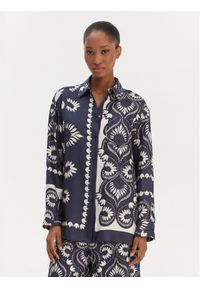 Weekend Max Mara Koszula Lastra 2615191011 Granatowy Relaxed Fit. Kolor: niebieski. Materiał: jedwab #1