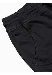Ombre Clothing - Spodnie męskie joggery P885 - czarne - XXL. Kolor: czarny. Materiał: elastan, bawełna. Styl: klasyczny