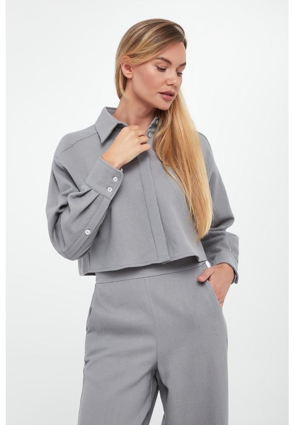 Marella - Koszula damska wełniana Livia MARELLA MONOCHROME. Materiał: wełna