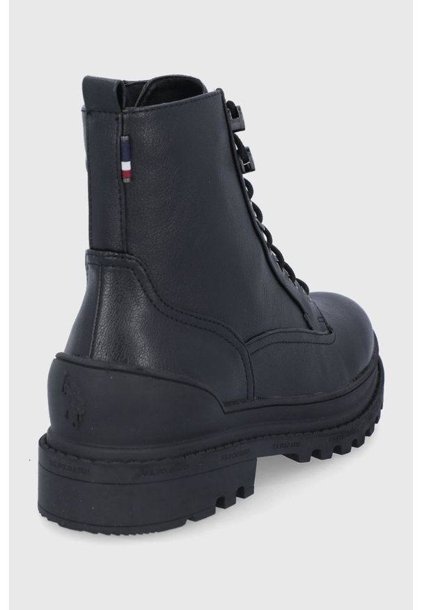 U.S. Polo Assn. - Botki. Nosek buta: okrągły. Kolor: czarny