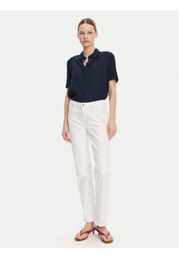 TOMMY HILFIGER - Tommy Hilfiger Koszula WW0WW44683 Granatowy Relaxed Fit. Kolor: niebieski. Materiał: wiskoza