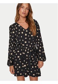 Vila Sukienka codzienna Lana 14095666 Czarny Regular Fit. Okazja: na co dzień. Kolor: czarny. Materiał: wiskoza. Typ sukienki: proste. Styl: casual #3
