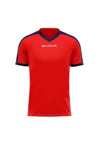 Koszulka piłkarska dla dzieci Givova Revolution Interlock. Kolor: niebieski, wielokolorowy, czerwony. Sport: piłka nożna
