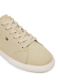 TOMMY HILFIGER - Tommy Hilfiger Sneakersy Th Low Profile Vulc Canvas FW0FW09102 Beżowy. Kolor: beżowy. Materiał: materiał #6