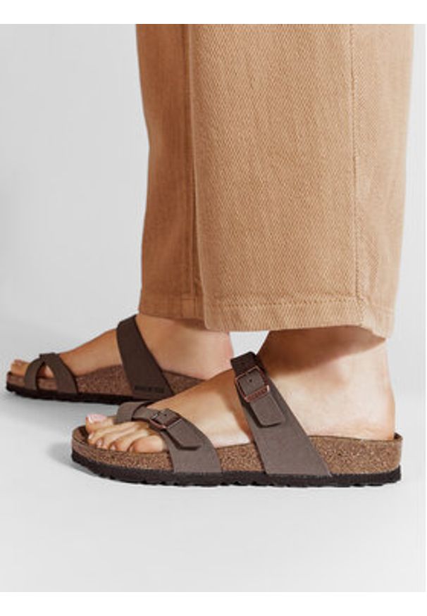 Birkenstock Japonki Mayari 0071063 Brązowy. Kolor: brązowy. Materiał: skóra