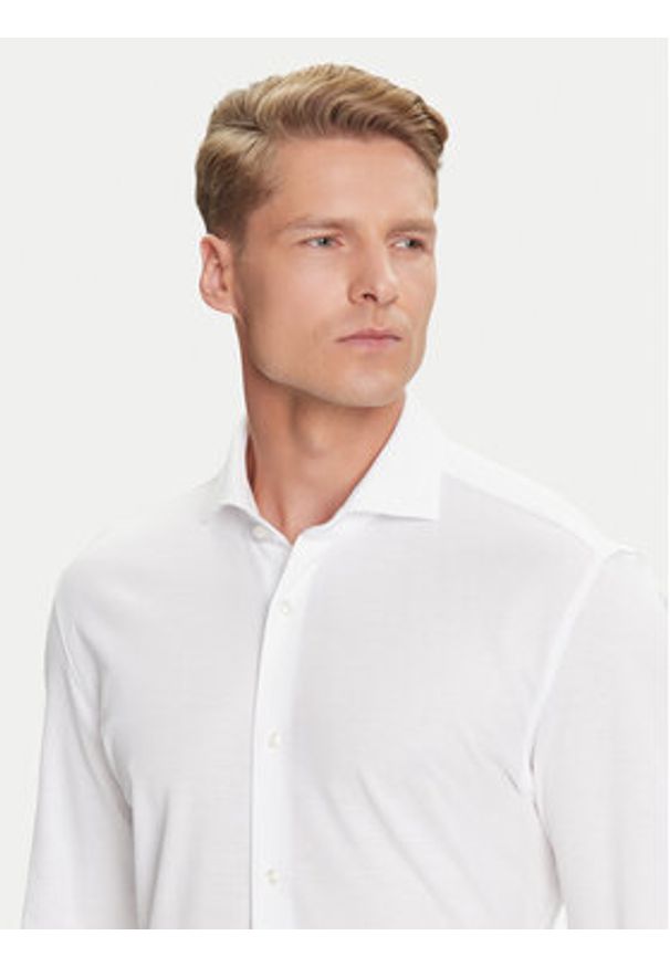 BOSS Koszula P-Hank 50527675 Biały Slim Fit. Kolor: biały. Materiał: bawełna