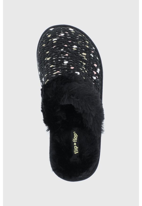 Flip*Flop Kapcie kolor czarny. Nosek buta: okrągły. Kolor: czarny