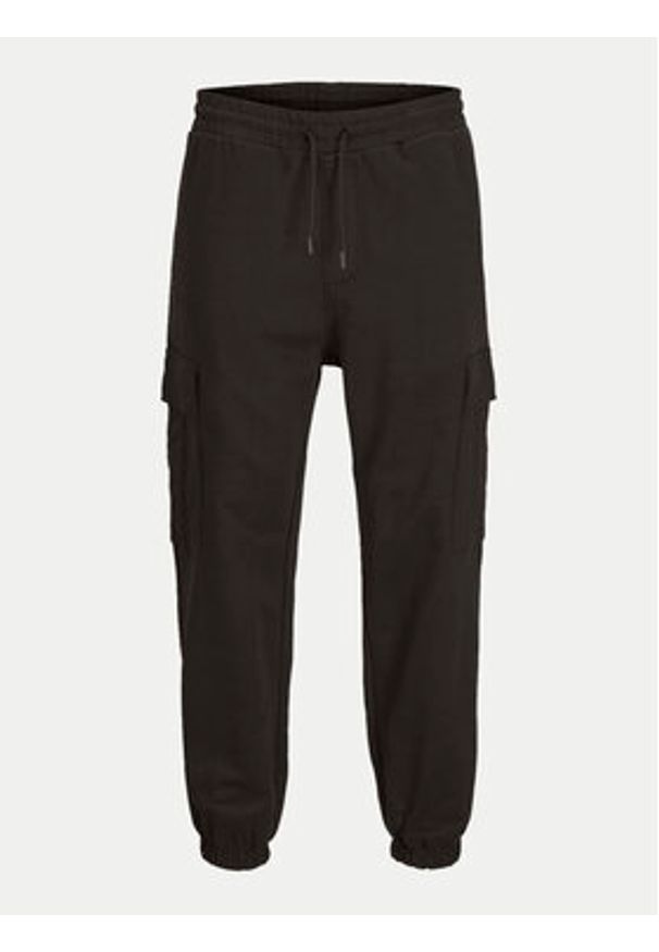 Jack & Jones - Jack&Jones Spodnie dresowe Kane 12263074 Czarny Relaxed Fit. Kolor: czarny. Materiał: bawełna