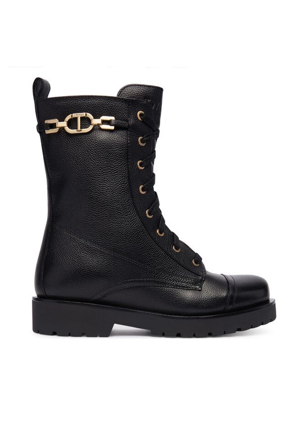 TwinSet - Trzewiki TWINSET. Kolor: czarny