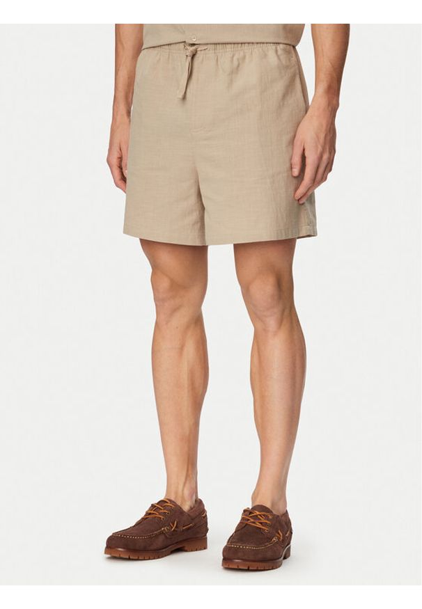 YSABEL MORA - Ysabel Mora Szorty materiałowe 90539 Beżowy ciemny Regular Fit. Kolor: beżowy. Materiał: bawełna