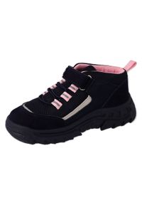 Befado obuwie dziecięce black/pink 515Y001 czarne. Zapięcie: rzepy. Kolor: czarny. Materiał: materiał, syntetyk #3