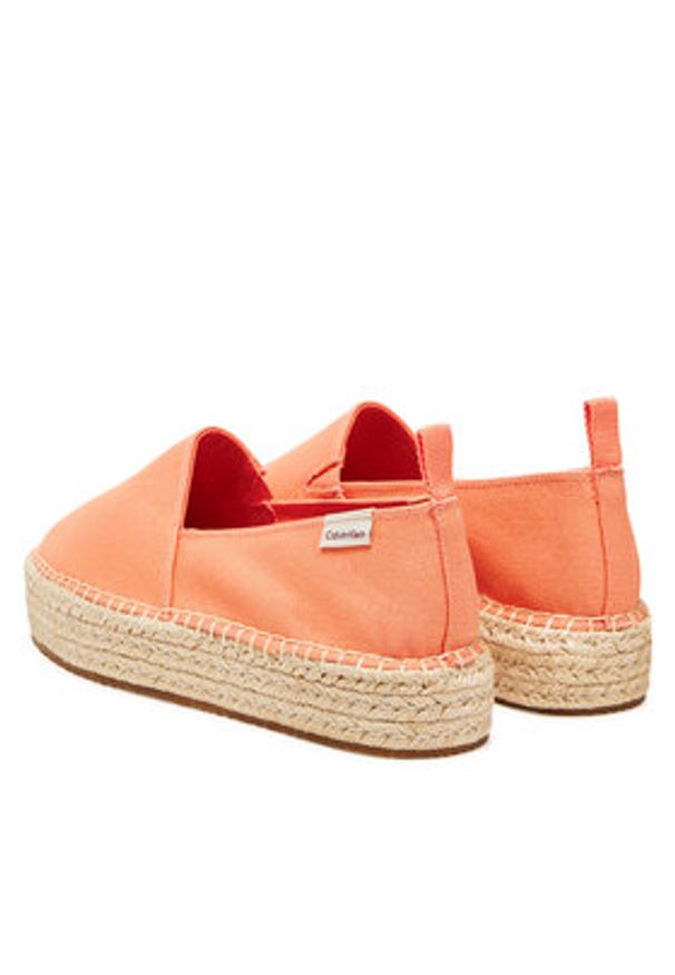 Calvin Klein Jeans Espadryle Platform Espadrille Ml Cs YW0YW01871 Pomarańczowy. Kolor: pomarańczowy. Materiał: materiał. Obcas: na platformie