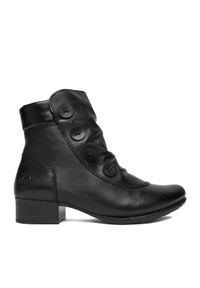 Rieker Botki CEO-78659-00 Czarny. Kolor: czarny. Materiał: skóra