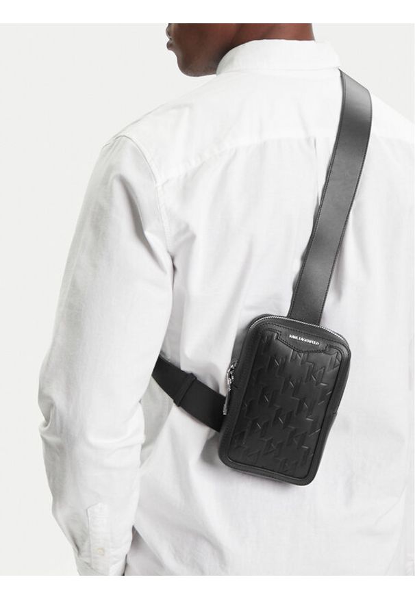 Karl Lagerfeld - KARL LAGERFELD Saszetka A3M30179 Czarny. Kolor: czarny. Materiał: skóra