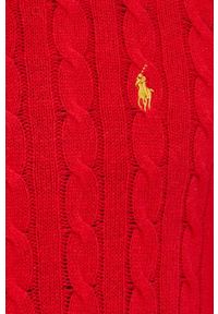 Polo Ralph Lauren sweter wełniany męski kolor czerwony lekki. Okazja: na co dzień. Typ kołnierza: polo. Kolor: czerwony. Materiał: wełna. Długość rękawa: długi rękaw. Długość: długie. Styl: casual #3