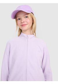 4f - 4F Polar slim ze stójką dziewczęcy - fioletowy 152 (11-12 lat). Typ kołnierza: kołnierzyk stójkowy. Kolor: fioletowy. Materiał: polar. Wzór: gładki. Sezon: lato. Sport: turystyka piesza, wspinaczka, snowboard, narciarstwo #2
