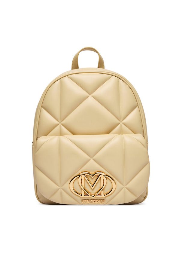Love Moschino - Plecak LOVE MOSCHINO. Kolor: beżowy