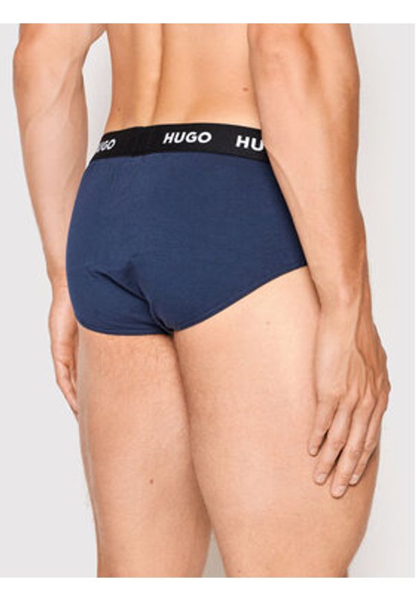 Hugo Komplet 3 par slipów Hipbrief 50469763 Granatowy. Kolor: niebieski. Materiał: bawełna