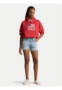 Polo Ralph Lauren Bluza 211935600001 Czerwony Regular Fit. Typ kołnierza: polo. Kolor: czerwony. Materiał: bawełna #5