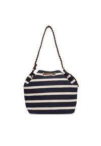 TOMMY HILFIGER - Tommy Hilfiger Torebka Th Elev Summer Bucket Stripe AW0AW18401 Granatowy. Kolor: niebieski #5