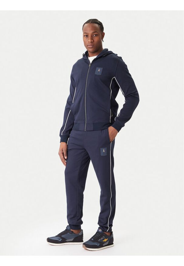 Aeronautica Militare Dres 252TF0101UF00667 Granatowy Regular Fit. Kolor: niebieski. Materiał: wiskoza