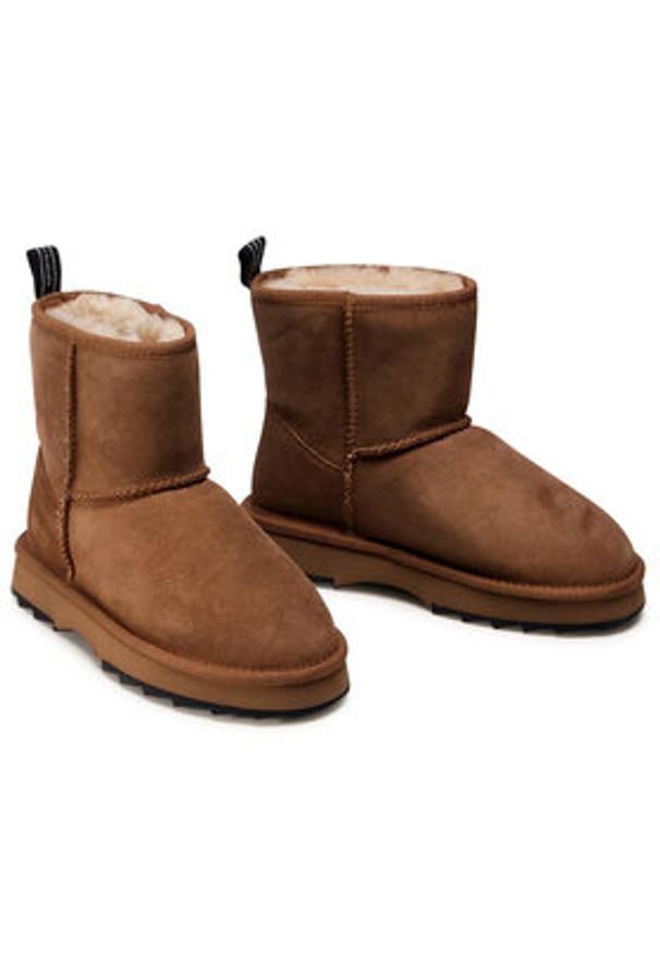 EMU Australia Śniegowce Sharky Mini W12434 Brązowy. Kolor: brązowy. Materiał: skóra