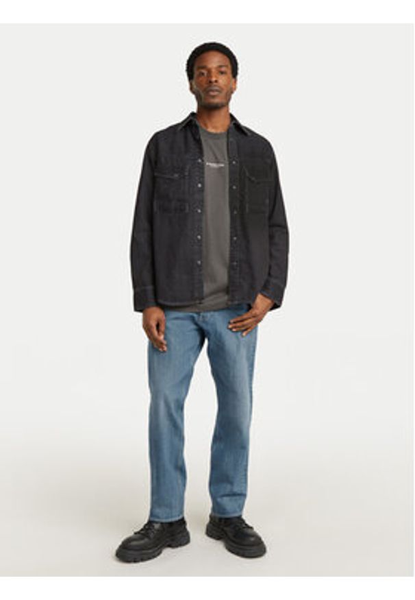 G-Star RAW - G-Star Raw T-Shirt D24780-C336 Szary Boxy Fit. Kolor: szary. Materiał: bawełna