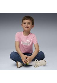 Puma - Dziecięca koszulka ESS z logo No. 1 PUMA Pinkscape Pink. Kolor: różowy. Materiał: guma. Wzór: nadruk. Sport: joga i pilates