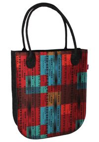 LORENTI - Shopper bag szary filc Lorenti CITY ANTRACYT COLORA. Kolor: szary. Rodzaj torebki: na ramię