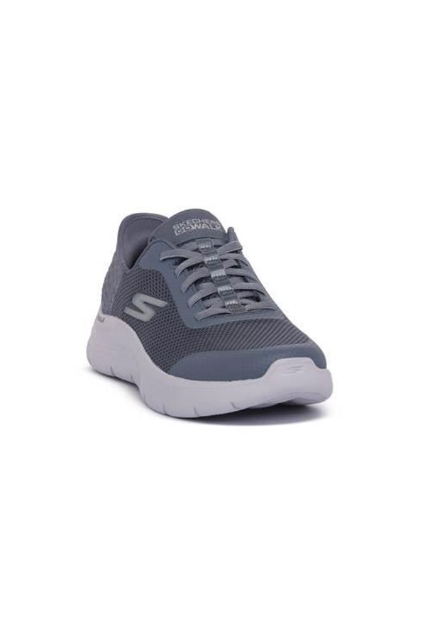 skechers - Buty do chodzenia damskie Skechers Blu Go Walk. Kolor: szary. Materiał: materiał, syntetyk. Szerokość cholewki: normalna