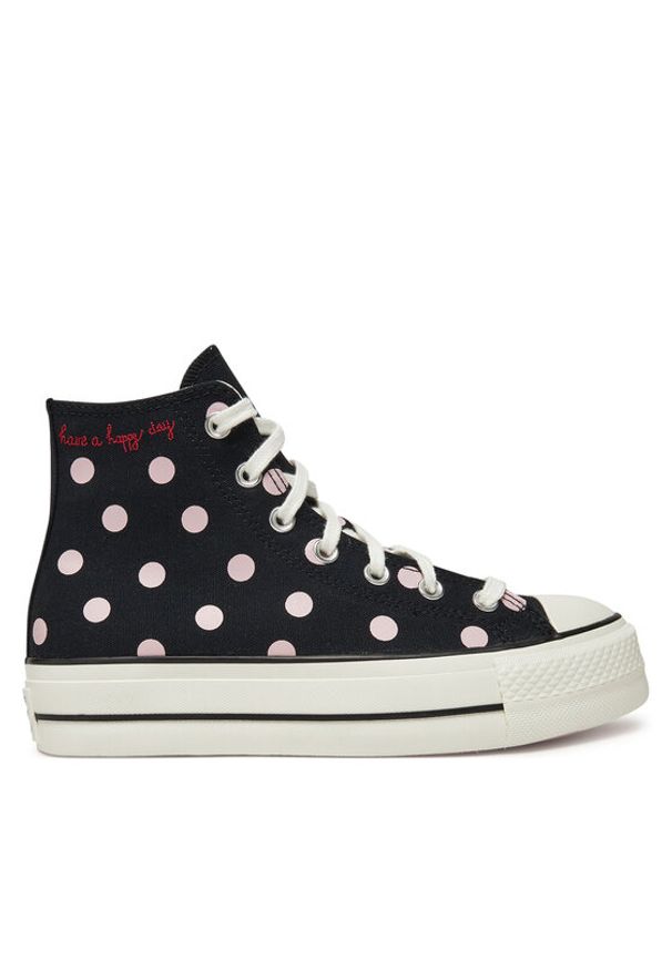 Converse Trampki Chuck Taylor All Star Lift Platform Polka Dots A10688C Czarny. Kolor: czarny. Materiał: materiał. Obcas: na platformie