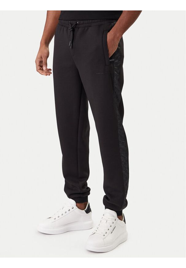 Karl Lagerfeld - KARL LAGERFELD Spodnie dresowe 705001 561902 Czarny Regular Fit. Kolor: czarny. Materiał: syntetyk