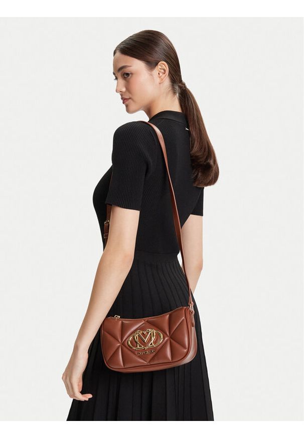 Love Moschino - LOVE MOSCHINO Torebka JC4083PP1NLC0312 Brązowy. Kolor: brązowy. Materiał: skórzane