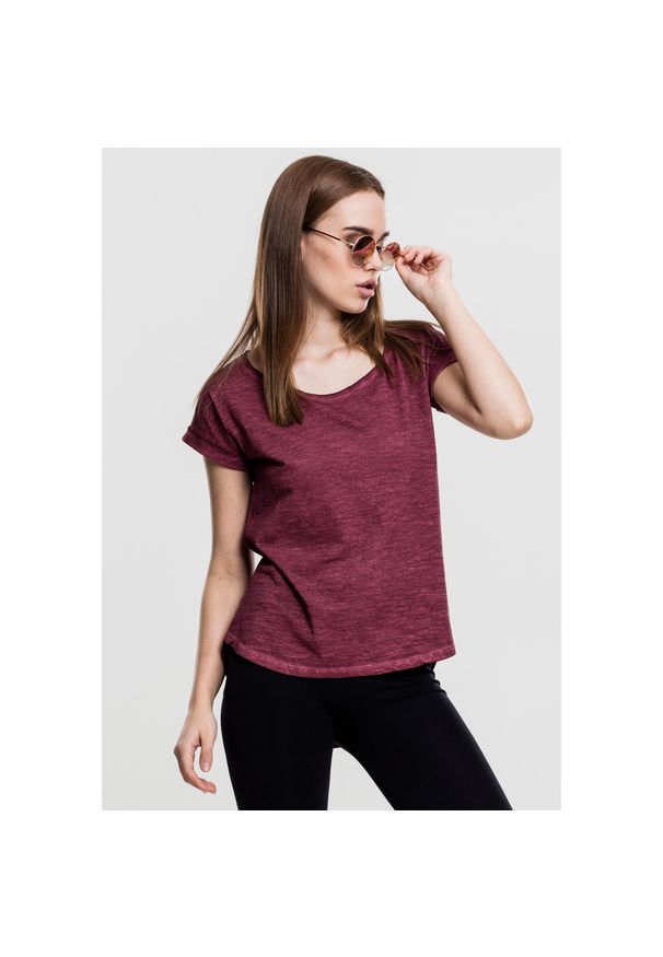 Urban Classics - Koszulka damska Urban Classic Spray long. Kolor: czerwony, brązowy, wielokolorowy