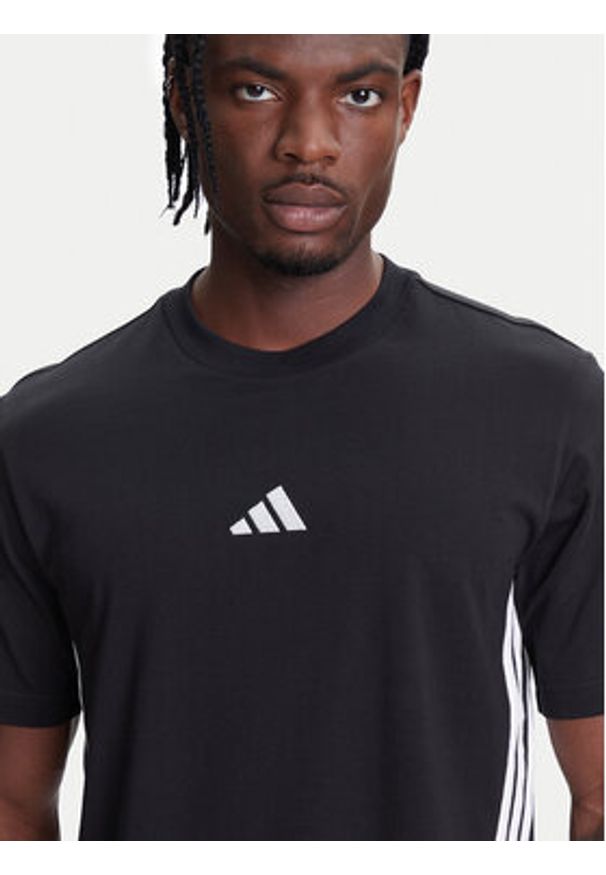 Adidas - adidas T-Shirt Essentials 3-Stripes JD1906 Czarny Regular Fit. Kolor: czarny. Materiał: bawełna