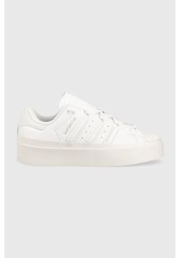 adidas Originals sneakersy skórzane Superstar Bonega kolor biały. Nosek buta: okrągły. Kolor: biały. Materiał: skóra. Obcas: na platformie. Model: Adidas Superstar #1
