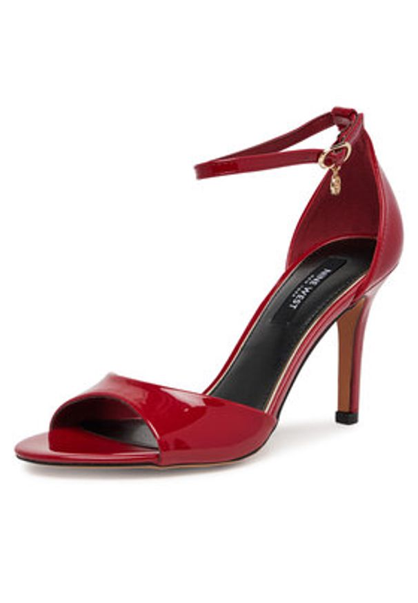 Nine West Sandały S4S16766 Czerwony. Kolor: czerwony. Materiał: materiał, syntetyk