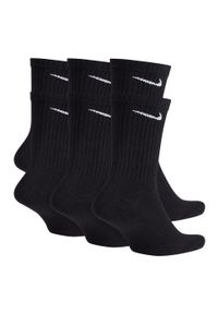 Nike - Skarpety Unisex Adult Everyday Cushioned (zestaw 6 Sztuk). Kolor: czarny. Sport: turystyka piesza