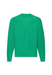 FRUIT OF THE LOOM - Klasyczna Bluza Raglanowa Unisex Dla Dorosłych. Kolor: zielony. Długość rękawa: raglanowy rękaw