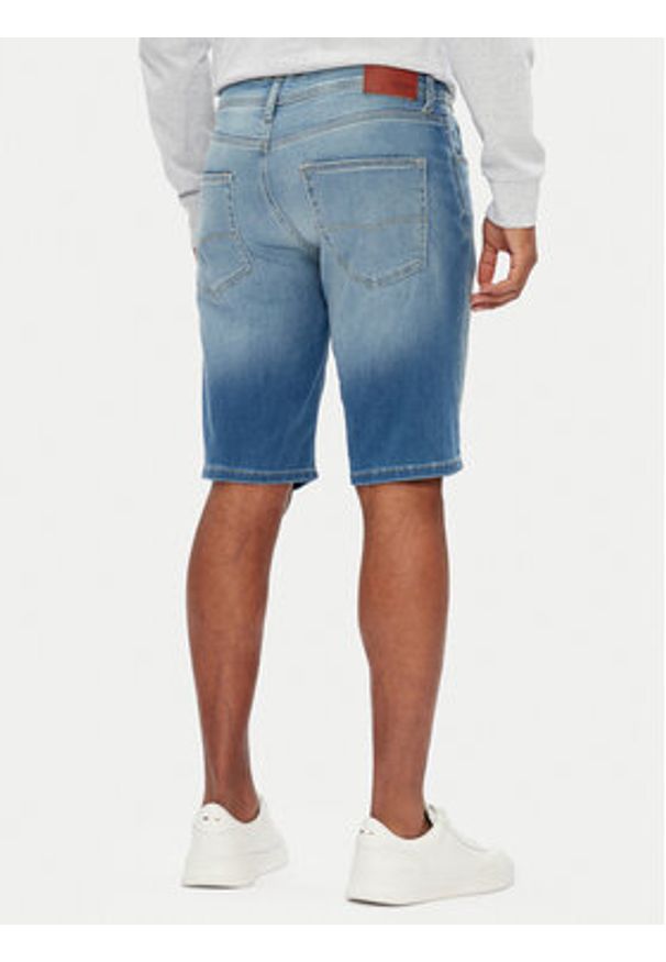 Pepe Jeans Szorty jeansowe PM801075 Niebieski Slim Fit. Kolor: niebieski. Materiał: bawełna