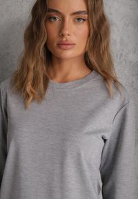 Renee - Szara Casualowa Bluza z Bawełną Akko. Okazja: na co dzień. Kolor: szary. Materiał: bawełna. Styl: casual #5