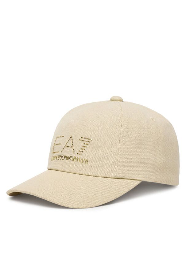 EA7 Emporio Armani Czapka z daszkiem 7W000327 AF13009 U1088 Beżowy. Kolor: beżowy. Materiał: bawełna