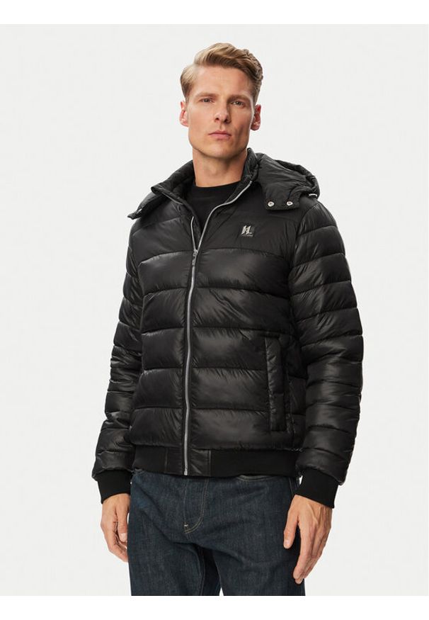 Karl Lagerfeld - KARL LAGERFELD Kurtka zimowa 505023 563590 Czarny Regular Fit. Typ kołnierza: dekolt w karo. Kolor: czarny. Materiał: syntetyk. Sezon: zima