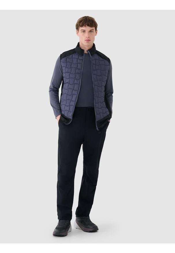 4f - 4F Spodnie trekkingowe szybkoschnące męskie - czarne XL. Kolor: czarny. Materiał: materiał, włókno. Sport: wspinaczka, turystyka piesza