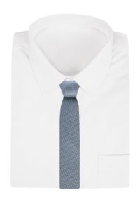 Męski Krawat - Chattier - Jasnobłękitny, Mikrowzór Tkaniny. Kolor: niebieski. Materiał: tkanina. Styl: elegancki, klasyczny, wizytowy #5